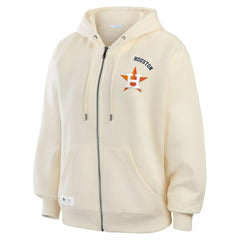 Houston Astros WEAR by Erin Andrews Women's Full-Zip Hoodie - Cream Hoodies