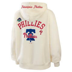 Philadelphia Phillies WEAR by Erin Andrews Women's Full-Zip Hoodie - Cream Hoodies