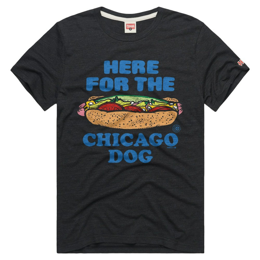 Chicago Cubs Homage Tri-Blend Hyperlocal T-Shirt - Charcoal T-shirts