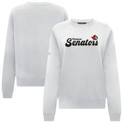 NHL Ottawa Senators Levelwear Women's Yvette Big Script Tri-Blend Sweatshirt - White