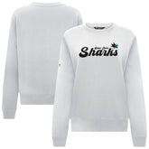 NHL San Jose Sharks Levelwear Women's Yvette Big Script Tri-Blend Sweatshirt - White
