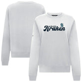 NHL Seattle Kraken Levelwear Women's Yvette Big Script Tri-Blend Sweatshirt - White
