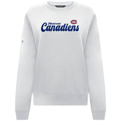 NHL Montreal Canadiens Levelwear Women's Yvette Big Script Tri-Blend Sweatshirt - White