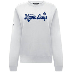 NHL Toronto Maple Leafs Levelwear Women's Yvette Big Script Tri-Blend Sweatshirt - White