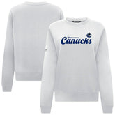 NHL Vancouver Canucks Levelwear Women's Yvette Big Script Tri-Blend Sweatshirt - White