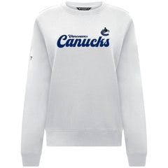 NHL Vancouver Canucks Levelwear Women's Yvette Big Script Tri-Blend Sweatshirt - White