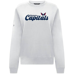 NHL Washington Capitals Levelwear Women's Yvette Big Script Tri-Blend Sweatshirt - White