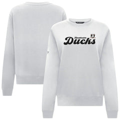 NHL Anaheim Ducks Levelwear Women's Yvette Big Script Tri-Blend Sweatshirt - White