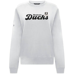 NHL Anaheim Ducks Levelwear Women's Yvette Big Script Tri-Blend Sweatshirt - White