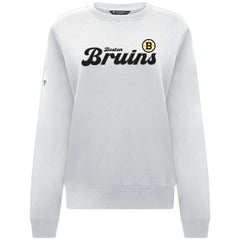 NHL Boston Bruins Levelwear Women's Yvette Big Script Tri-Blend Sweatshirt - White