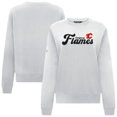 NHL Calgary Flames Levelwear Women's Yvette Big Script Tri-Blend Sweatshirt - White