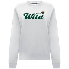 NHL Minnesota Wild Levelwear Women's Yvette Big Script Tri-Blend Sweatshirt - White