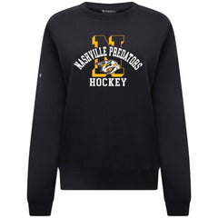 NHL Nashville Predators Levelwear Women's Yvette Limelight Big Letter Sweatshirt - Black