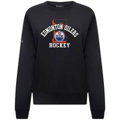 NHL Edmonton Oilers Levelwear Women's Yvette Limelight Big Letter Sweatshirt - Black