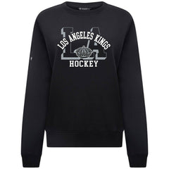 NHL Los Angeles Kings Levelwear Women's Yvette Limelight Big Letter Sweatshirt - Black
