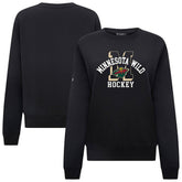 NHL Minnesota Wild Levelwear Women's Yvette Limelight Big Letter Sweatshirt - Black
