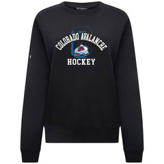 NHL Colorado Avalanche Levelwear Women's Yvette Limelight Big Letter Sweatshirt - Black