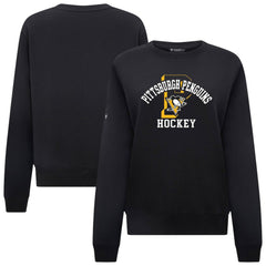 NHL Pittsburgh Penguins Levelwear Women's Yvette Limelight Big Letter Sweatshirt - Black