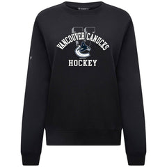 NHL Vancouver Canucks Levelwear Women's Yvette Limelight Big Letter Sweatshirt - Black