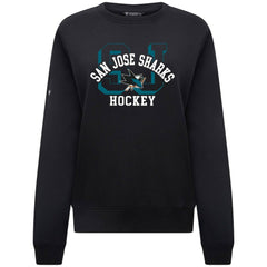 NHL San Jose Sharks Levelwear Women's Yvette Limelight Big Letter Sweatshirt - Black
