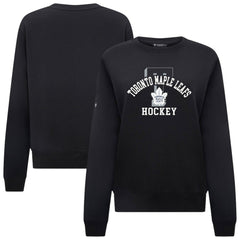 NHL Toronto Maple Leafs Levelwear Women's Yvette Limelight Big Letter Sweatshirt - Black
