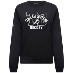 NHL Tampa Bay Lightning Levelwear Women's Yvette Limelight Big Letter Sweatshirt - Black