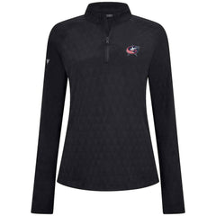 NHL Columbus Blue Jackets Levelwear Women's Spike Raglan Quarter-Zip Top - Black