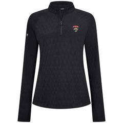 NHL Florida Panthers Levelwear Women's Spike Raglan Quarter-Zip Top - Black