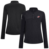 NHL Carolina Hurricanes Levelwear Women's Spike Raglan Quarter-Zip Top - Black