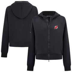 NHL New Jersey Devils Levelwear Women's Judd Raglan Full-Zip Hoodie - Black