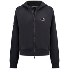 NHL San Jose Sharks Levelwear Women's Judd Raglan Full-Zip Hoodie - Black