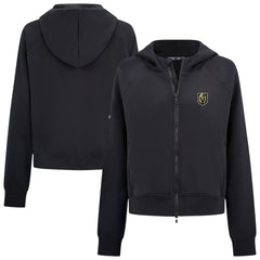 NHL Vegas Golden Knights Levelwear Women's Judd Raglan Full-Zip Hoodie - Black