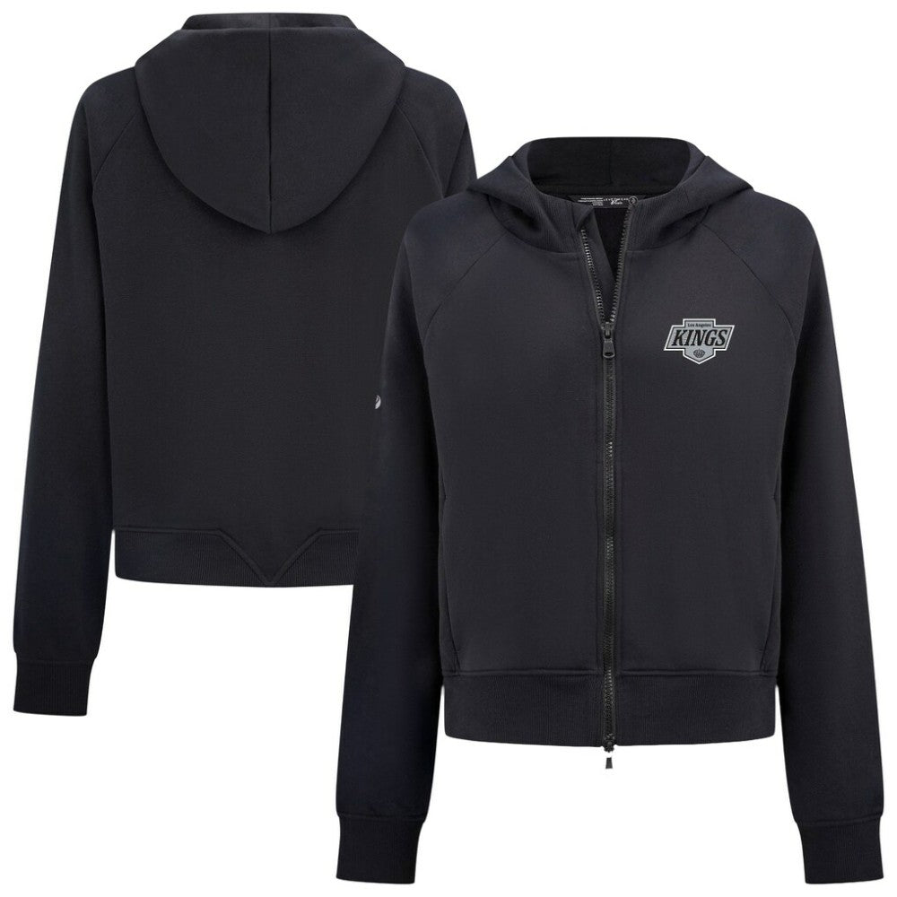 NHL Los Angeles Kings Levelwear Women's Judd Raglan Full-Zip Hoodie - Black
