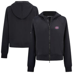 NHL Montreal Canadiens Levelwear Women's Judd Raglan Full-Zip Hoodie - Black