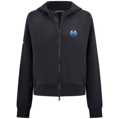 NHL Edmonton Oilers Levelwear Women's Judd Raglan Full-Zip Hoodie - Black