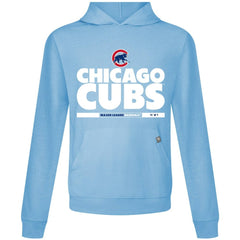 Chicago Cubs Levelwear Relay Center Stage Long Sleeve Hooded T-Shirt - Light Blue T-shirts