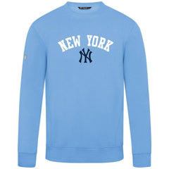New York Yankees Levelwear Zane Felt Arch Pullover Sweatshirt - Light Blue Pullover
