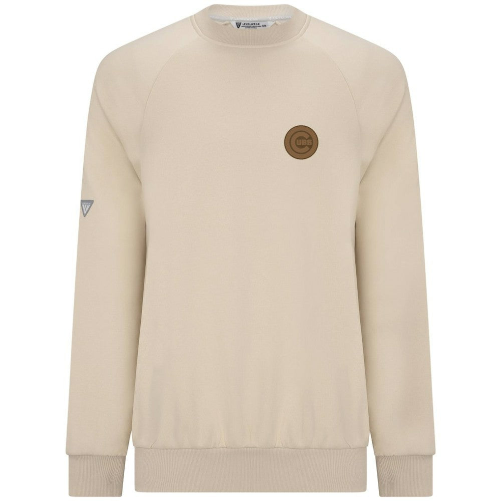 Chicago Cubs Levelwear Connect Logo Sweatshirt - Khaki Sweatshirts