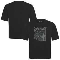Texas Rangers Levelwear Sunrise Luxe Signature Knit T-Shirt - Black T-shirts