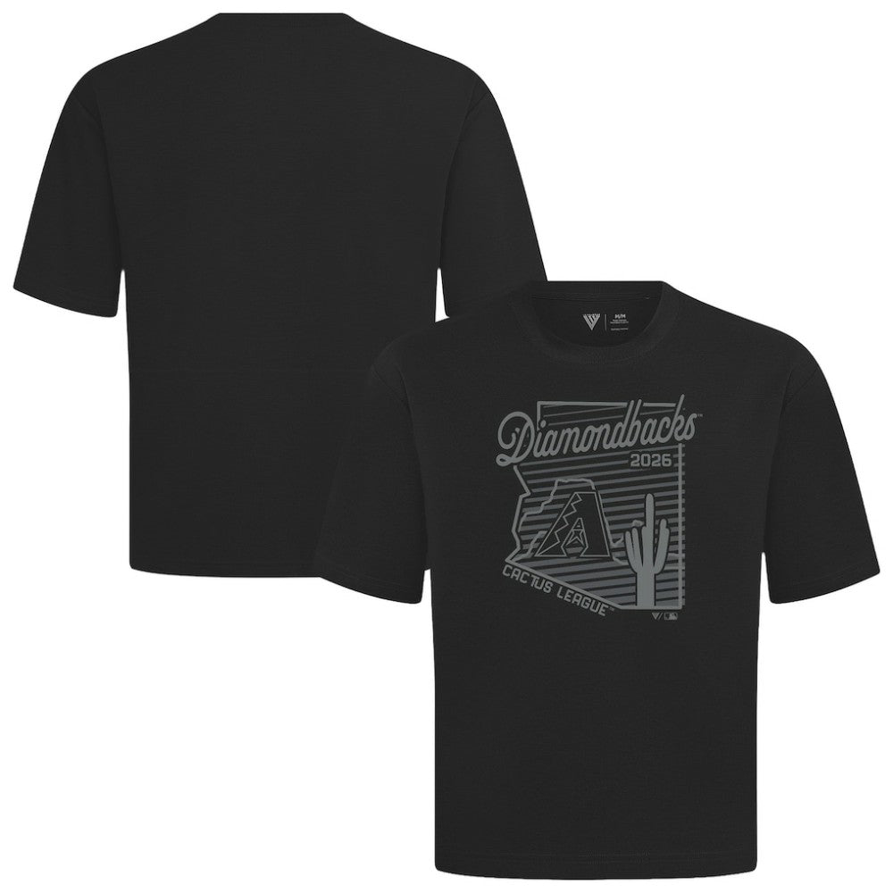 Arizona Diamondbacks Levelwear Sunrise Luxe Signature Knit T-Shirt - Black T-shirts