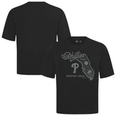 Philadelphia Phillies Levelwear Sunrise Luxe Signature Knit T-Shirt - Black T-shirts
