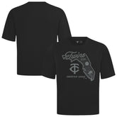 Minnesota Twins Levelwear Sunrise Luxe Signature Knit T-Shirt - Black T-shirts