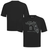 Detroit Tigers Levelwear Sunrise Luxe Signature Knit T-Shirt - Black T-shirts