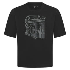 Cleveland Guardians Levelwear Sunrise Luxe Signature Knit T-Shirt - Black T-shirts