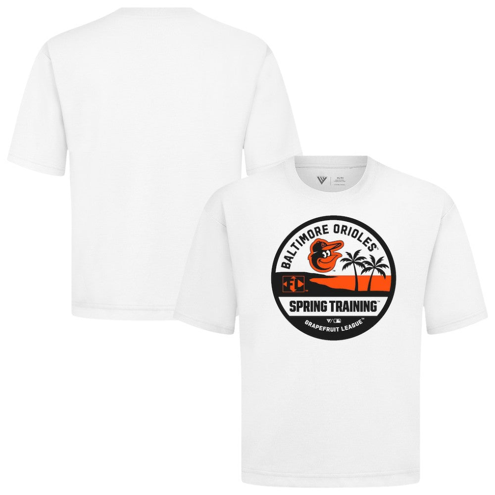 Baltimore Orioles Levelwear Spring Training Badge Luxe Signature Knit T-Shirt - White T-shirts