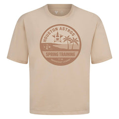 Houston Astros Levelwear Spring Training Badge Luxe Signature Knit T-Shirt - Khaki T-shirts
