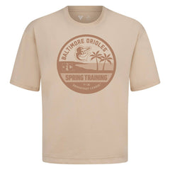 Baltimore Orioles Levelwear Spring Training Badge Luxe Signature Knit T-Shirt - Khaki T-shirts