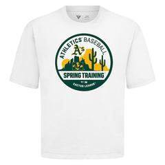 Athletics Levelwear Spring Training Badge Luxe Signature Knit T-Shirt - White T-shirts