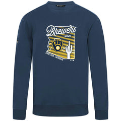 Milwaukee Brewers Levelwear Zane Sunrise Sweatshirt - Navy Sweatshirts