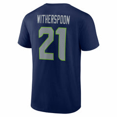 Devon Witherspoon Seattle Seahawks Icon Name & Number T-Shirt College Navy